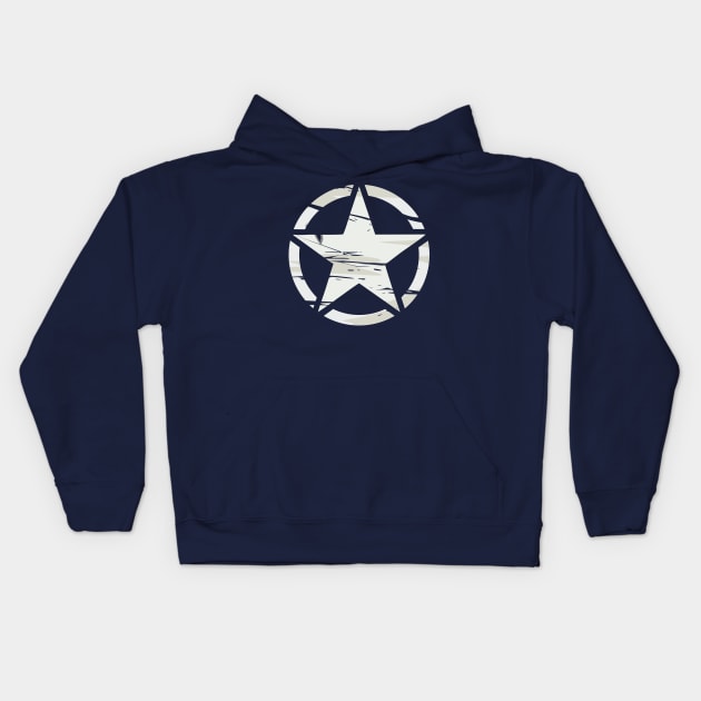 WW2 us army logo (shabby) Kids Hoodie by FAawRay